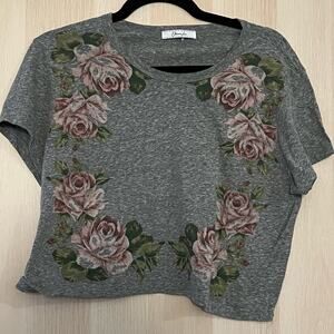 ⭐️ Obsessive Love Floral Cropped T-shirt